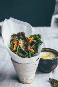 Cabbage and sweet potato crisps